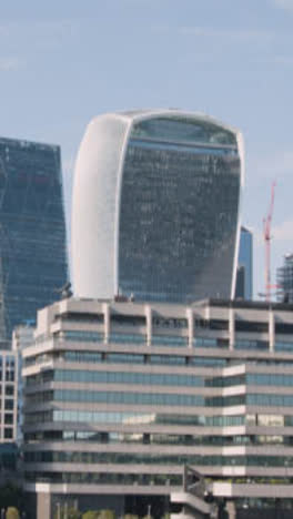 Vertical-Video-Of-London-Business-Skyline-Offices-The-Cheesegrater-The-Walkie-Talkie-UK